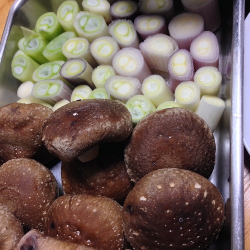 赤ネギ椎茸