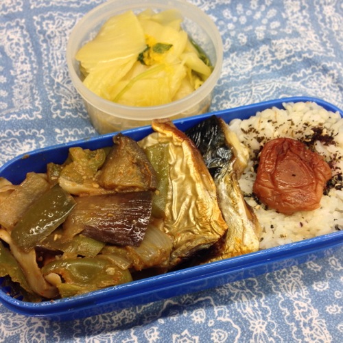 鯖とナス味噌のお弁当