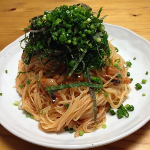 イカキムチの冷製パスタ