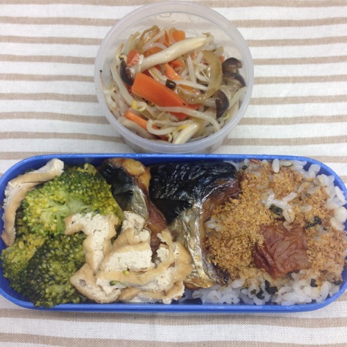 鯖野菜亜麻仁弁当