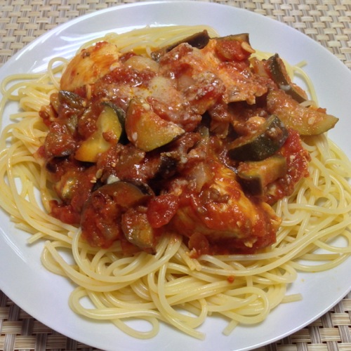 鶏ムネパスタ