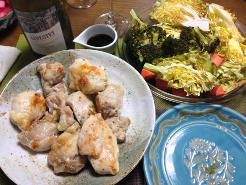 th_焼き野菜、とチキン